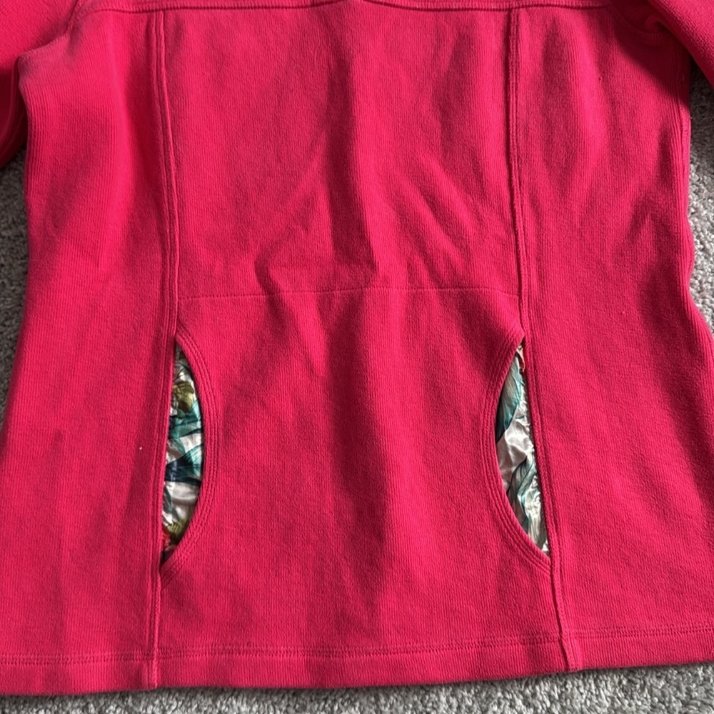 Tommy Bahama Floral Pullover Hot Pink Small - Picture 3 of 5